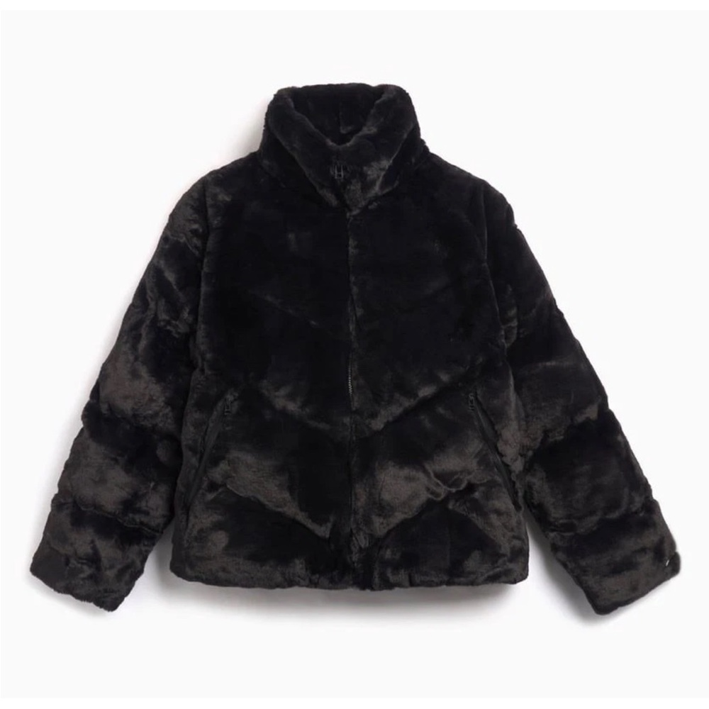 Nike Windpuffer Therma-FIT Loose Fur Jacket Black FV8005-010 Women's size S